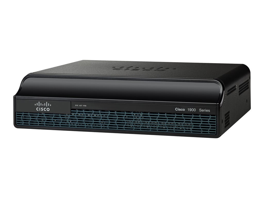 Cisco 1941 Security Bundle - - router - - 1GbE - WAN ports: 2 - rack-mountable - refurbished