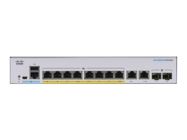 Cisco 250 CBS250-8PP-E-2G Ethernet Switch
