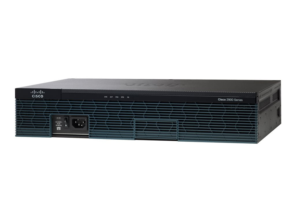 Cisco 2911 Security Bundle - - router - - 1GbE - WAN ports: 3 - rack-mountable - refurbished