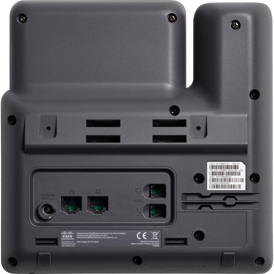 Cisco 6841 IP Phone - Corded - Charcoal CP-6841-3PW-UK-K9=