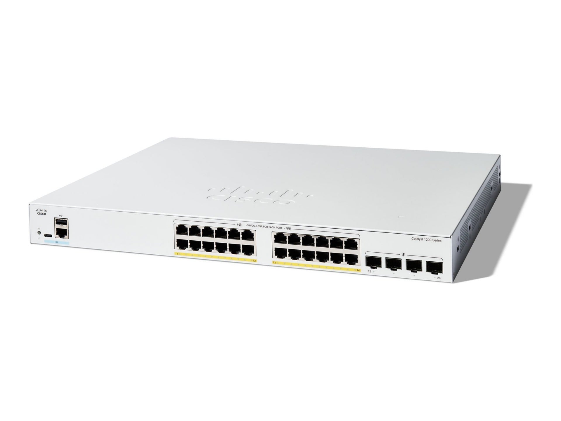 Cisco Catalyst 1200 24-Port Full PoE Gigabit Switch for SMBs C1200-24FP-4G