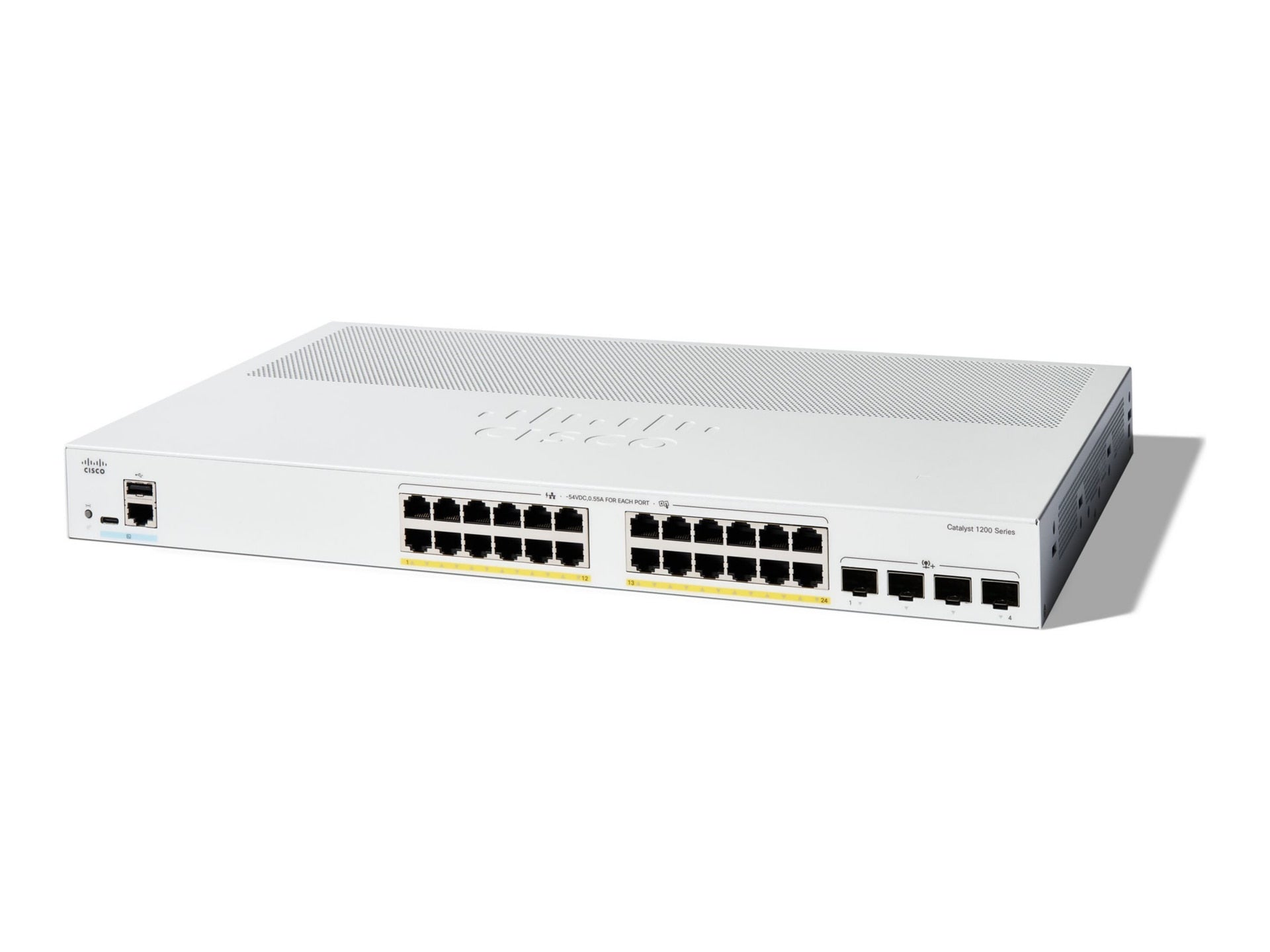 Cisco Catalyst 1200 24-Port PoE Switch with 4x10G SFP+ for SMBs