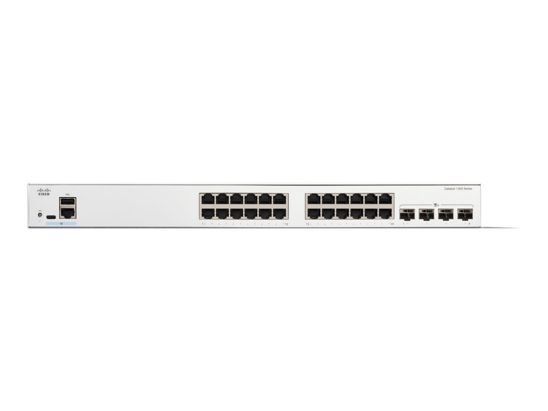 Cisco Catalyst 1300 24-Port Gigabit Switch with 4x10G SFP+ Uplinks for SMB