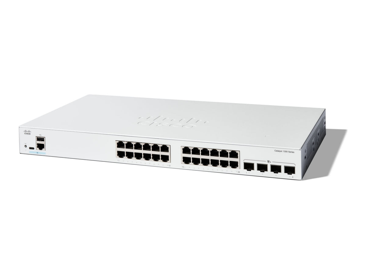 Cisco Catalyst 1300 24-Port Gigabit Switch with 4x10G SFP+ Uplinks for SMB