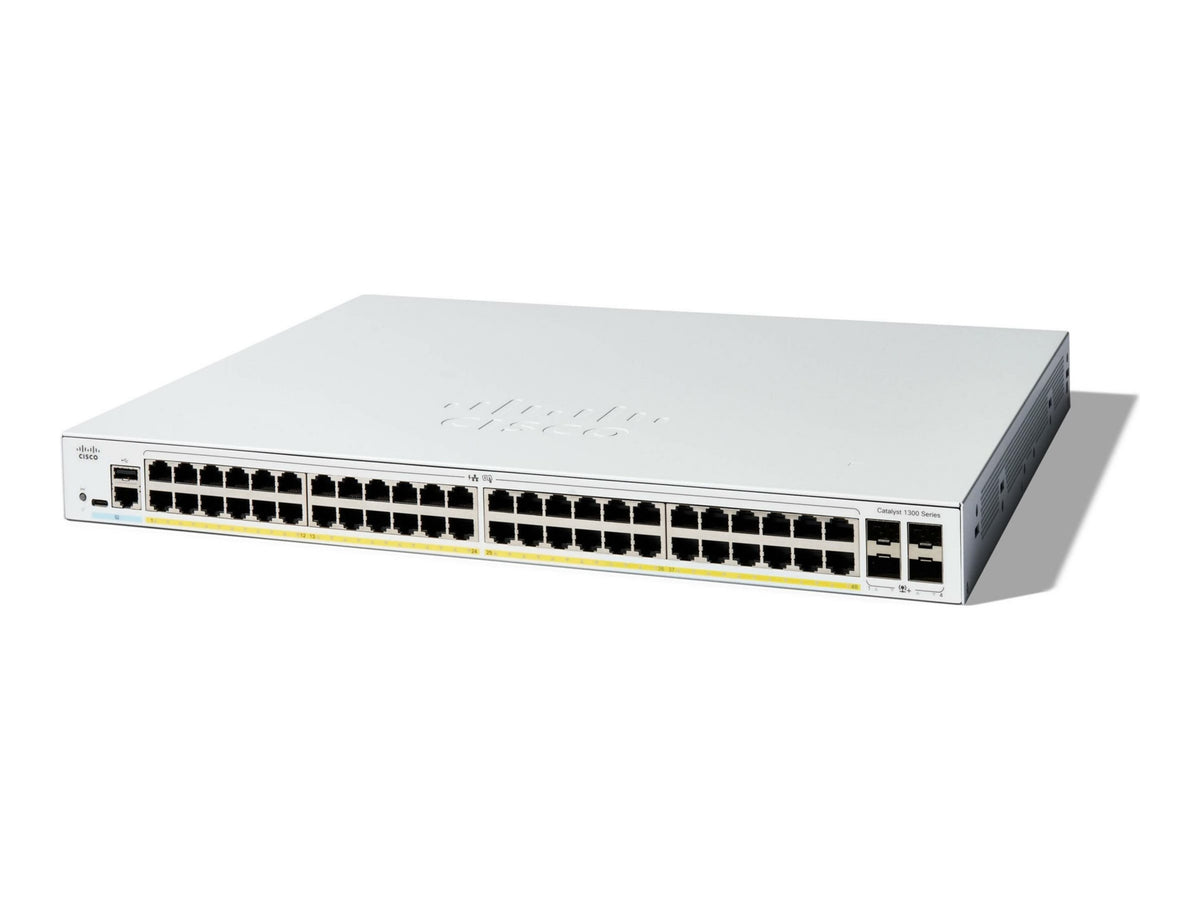 Cisco Catalyst 1300 48-Port PoE Gigabit Switch with 4x10G SFP+ for SMBs