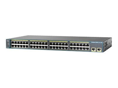 Cisco Catalyst 2960-48TT-S - Switch - L4 - managed - 48 x 10/100 + 2 x 10/100/1000 - rack-mountable - refurbished