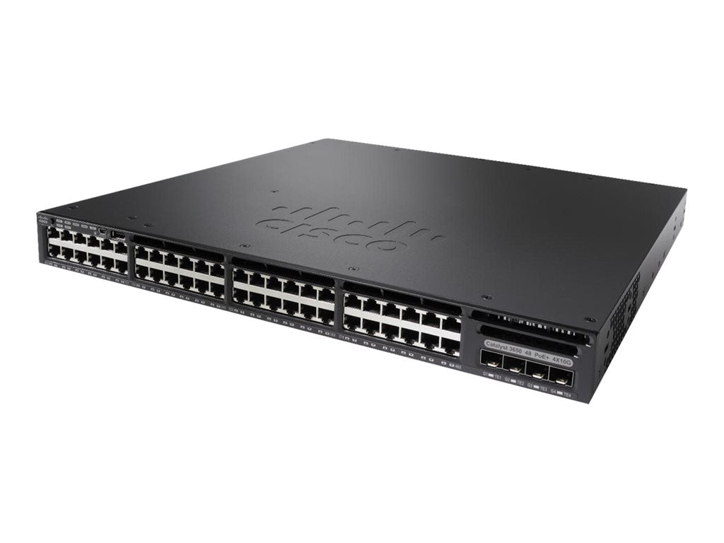 Cisco Catalyst 3650-48PD-E - Switch - L3 - managed - 48 x 10/100/1000 (PoE+) + 2 x 10 Gigabit SFP+ - desktop,
