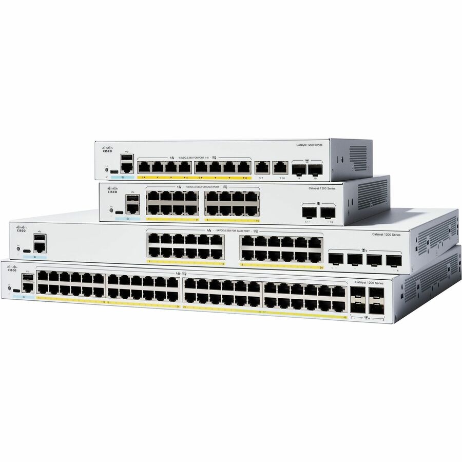 Cisco Catalyst C1200-24P-4G Ethernet Switch - 24 Ports - Manageable - Gigabit Ethernet -