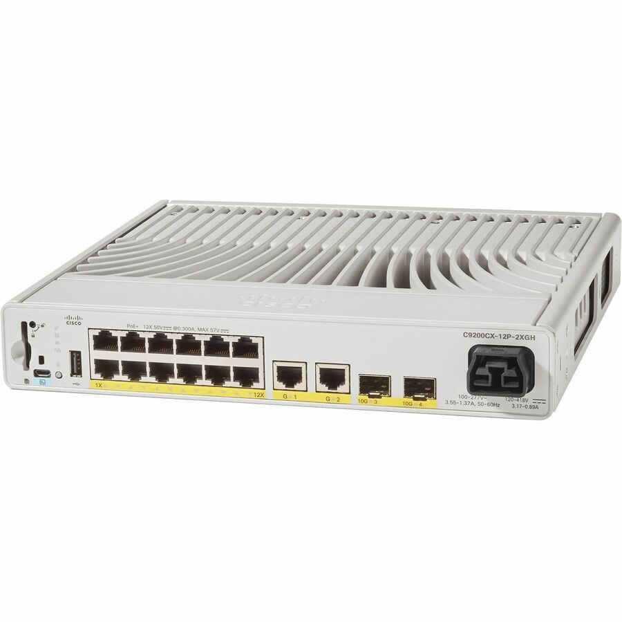 Cisco Catalyst C9200CX-12P-2XGH Ethernet Switch C9200CX-12P-2XGH-A