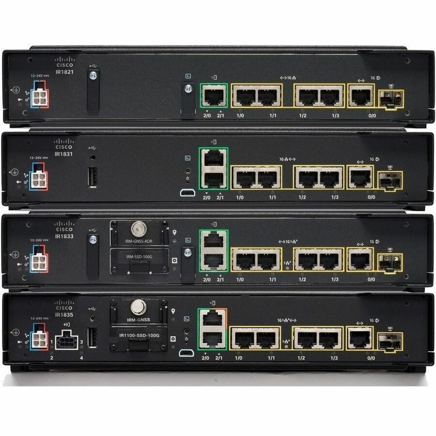Cisco Catalyst IR1831-K9 Router - 5 Ports - 4 RJ-45 Port(s) - 1 WAN Port(s) - Management