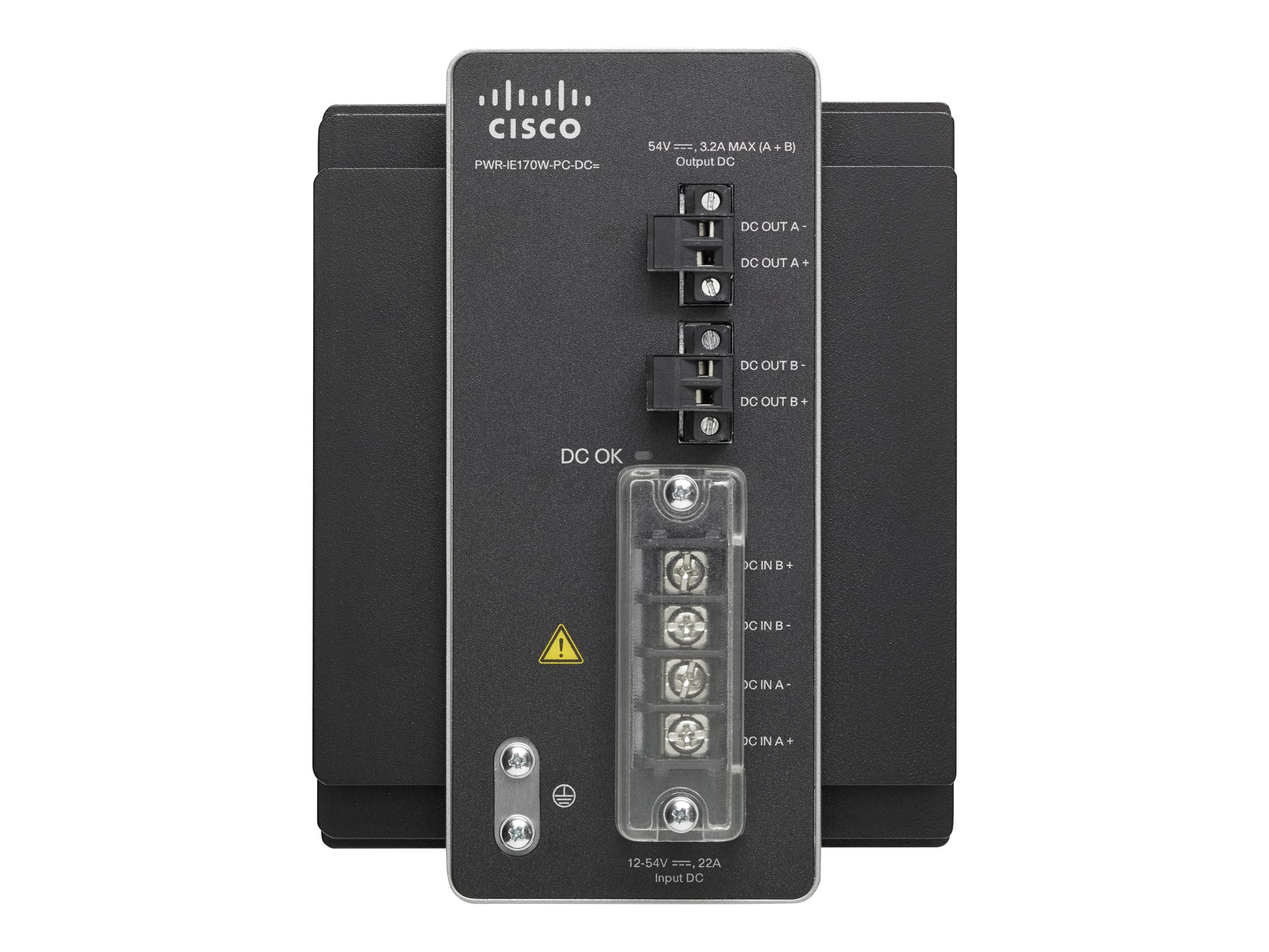 Cisco DC-DC Power Module for POE solution - Power converter (DIN rail mountable) - 10.8 - 60 V - 170 Watt - remanufactured - PWR-IE170W-PCDC-RF
