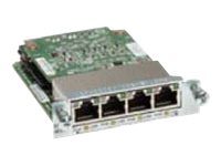Cisco Gigabit EtherSwitch EHWIC - Switch - managed - 4 x 10/100/1000 (PoE) - plug-in module - PoE - refurbished
