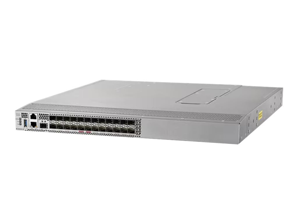 Cisco MDS 9124V - Switch - managed - 24 x 64Gb Fibre Channel SFP+ - front to back airflow - rack-mountable - with 24x 32 Gbps DS-C9124V-24PITK9