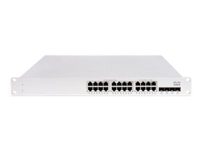 Cisco Meraki MS150 24P-4G - Switch - managed - 24 x 10/100/1000 (PoE+) + 4 x Gigabit SFP - rack-mountable - PoE+ (370 W) - for MS150-24P-4G