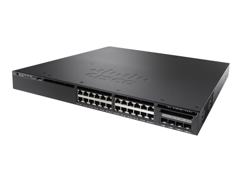 Cisco ONE Catalyst 3650-24XPD - Switch - managed - 24 x 10/100/1000 (PoE+) + 2 x 10 Gigabit SFP+ - desktop,