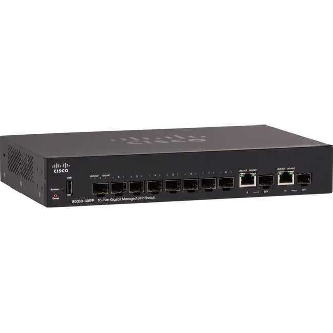 Cisco SG350-10SFP 10-Port Gigabit Managed SFP Switch SG350-10SFP-K9-IN