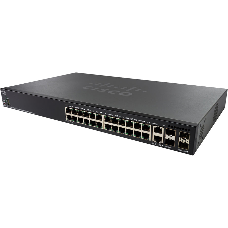 Cisco Sg350X-24Pd 24-Port 2.5G Poe Stackable Managed Switch