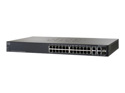 Cisco Small Business SF300-24 - Switch - L3 - managed - 24 x 10/100 + 2 x combo Gigabit SFP + 2 x 10/100/1000 -