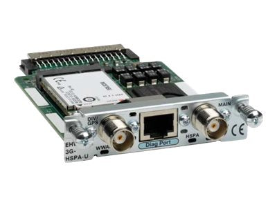 Cisco Third-Generation Wireless WAN Enhanced High-Speed WAN Interface Card - Wireless cellular modem - 3G - EHWIC - 7.2