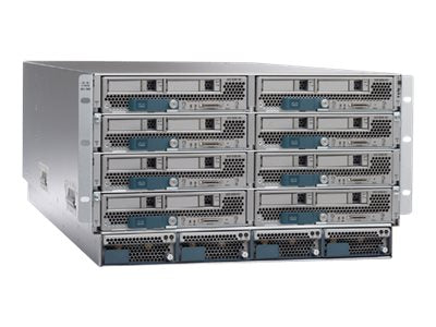 Cisco UCS 5108 Blade Server Chassis - Rack-mountable - 6U - up to 8 blades - no power supply - remanufactured N20-C6508-CH2-RF