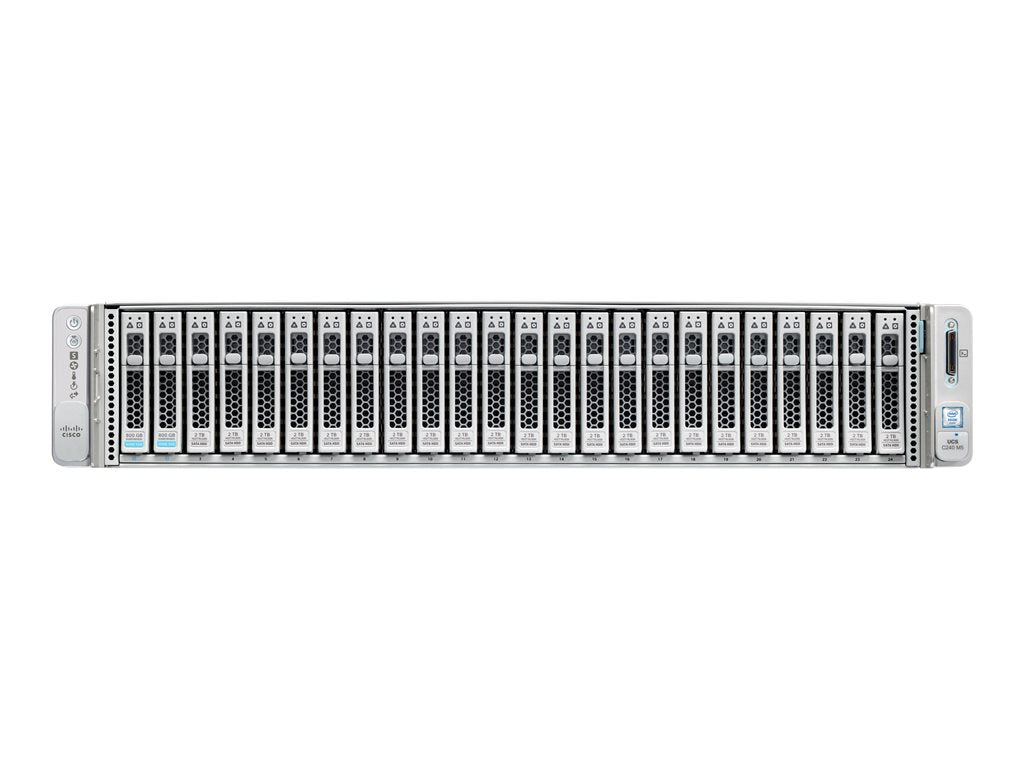 Cisco UCS C240 M5 SFF Rack Server - Server - rack-mountable - 2U - 2-way - no CPU up to - RAM 0 GB - SATA/SAS - hot-swap