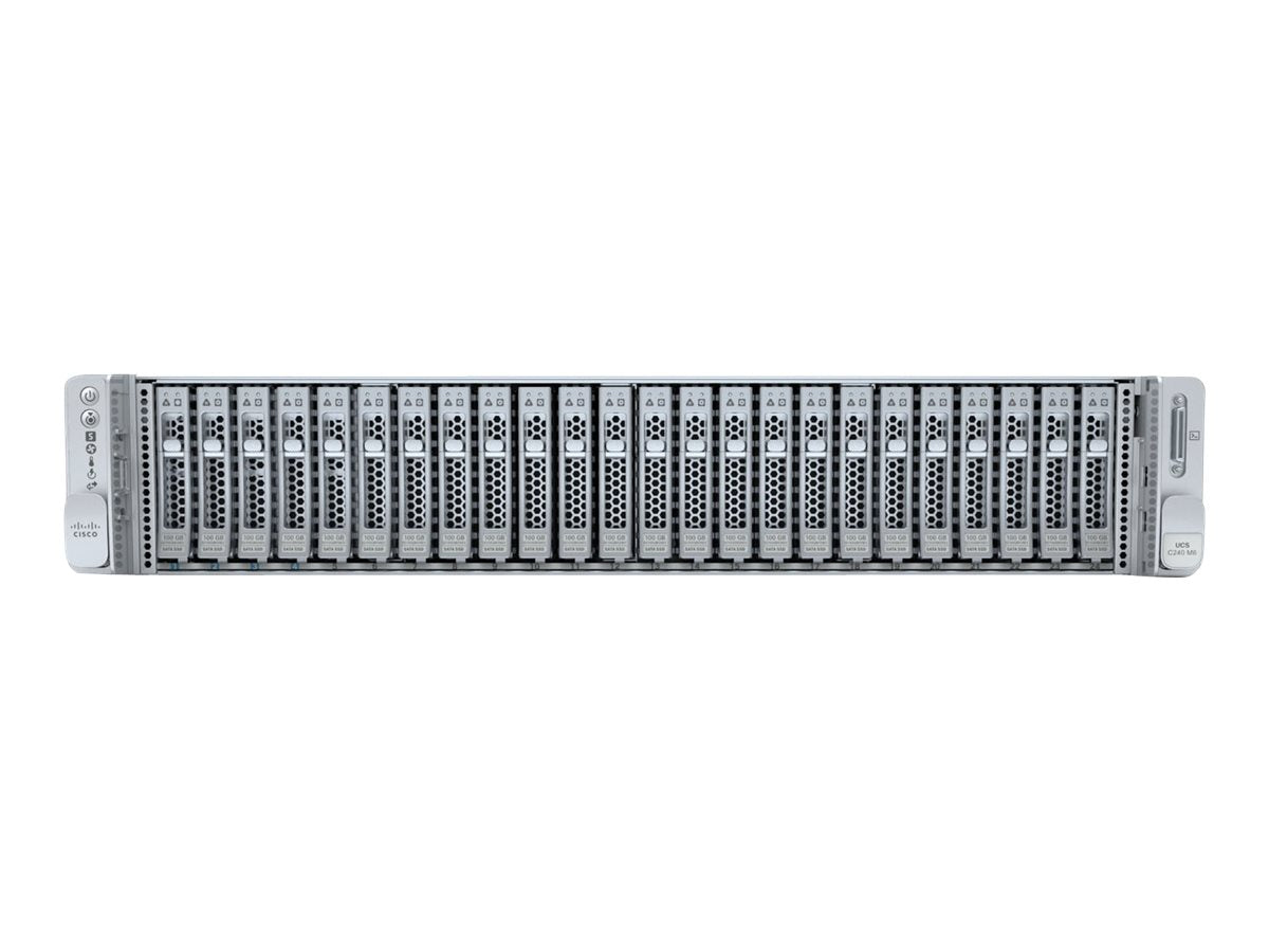 Cisco UCS C240 M6 SFF Rack Server - Server - rack-mountable 2U - 2-way - no CPU up to - RAM 0 GB - PCI Express - hot-swap 2.5 UCSC-C240-M6SN-CH