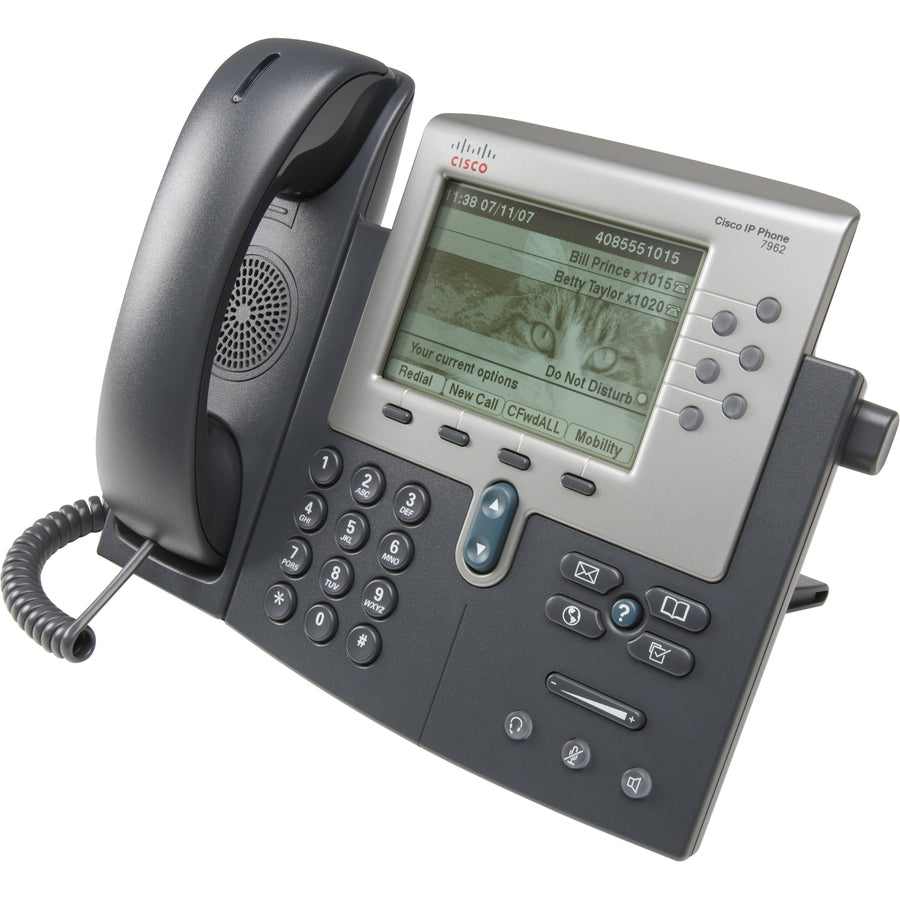 Cisco Unified 7962G IP Phone - Refurbished - Wall Mountable, Desktop - Dark Gray, Silver CP-7962G-RF