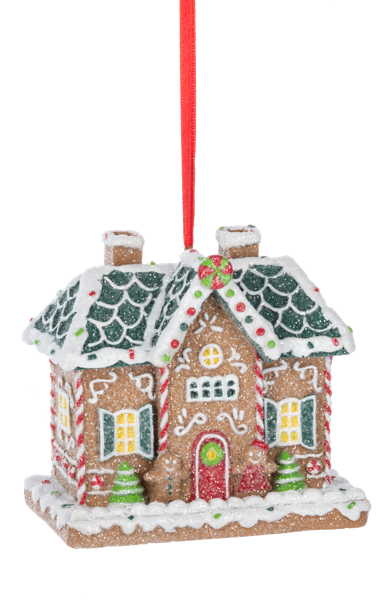 Classic Green Roof Gingerbread House