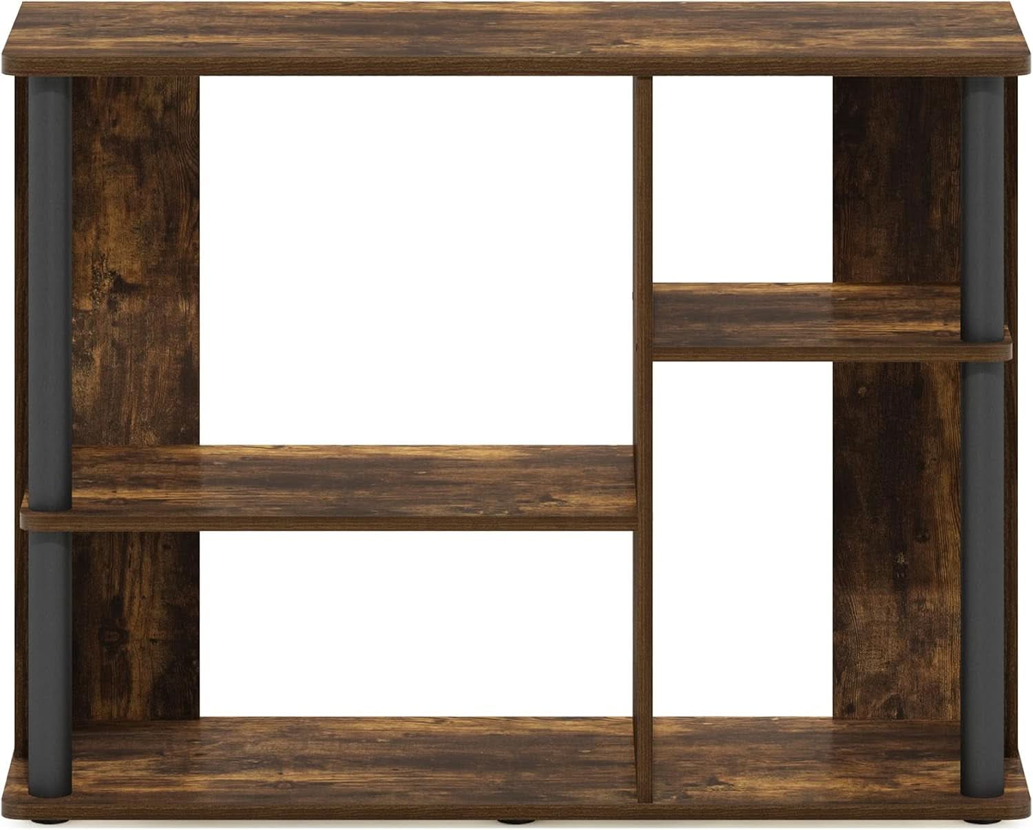 Classic TV Stand For 40 Inch TVs Amber Pine Black Storage