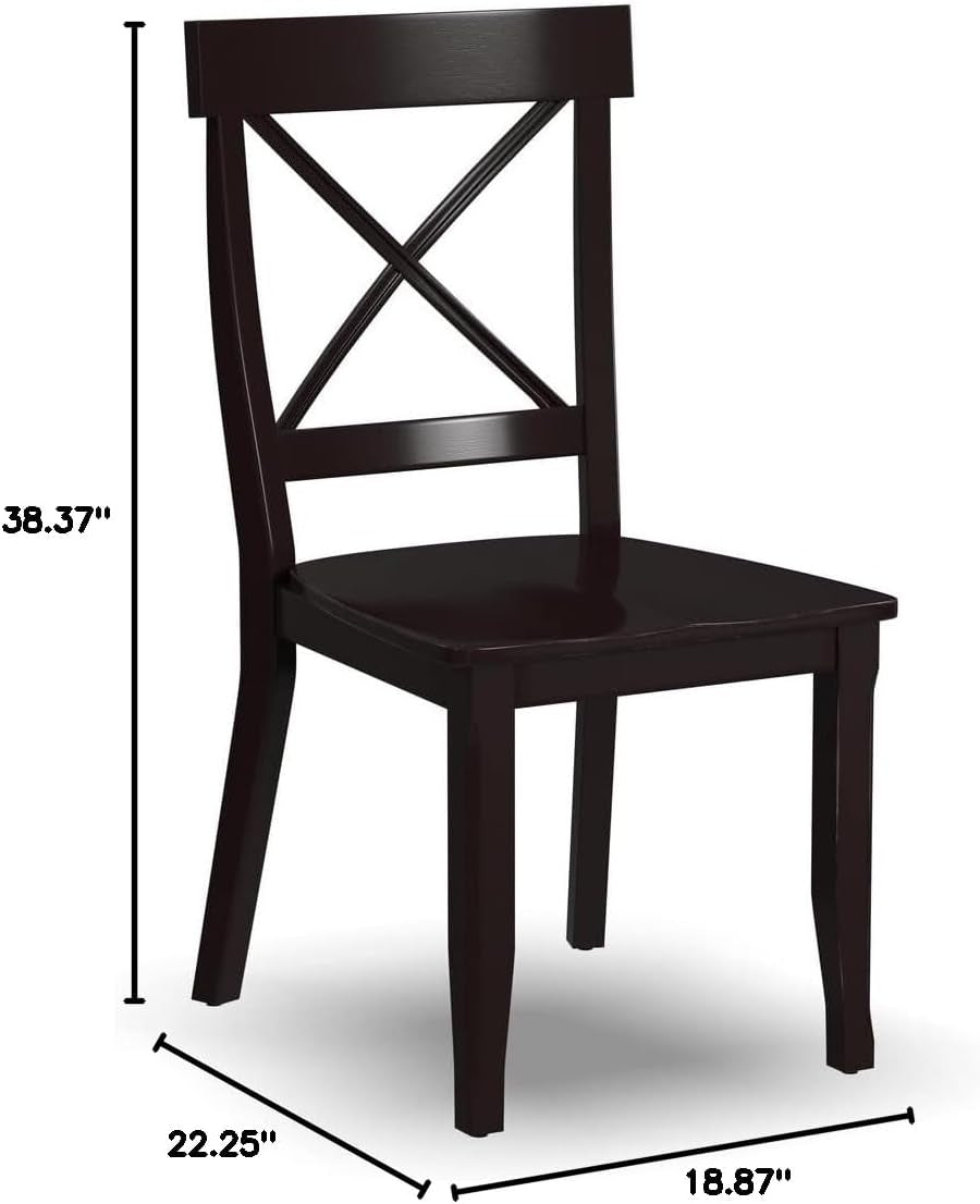 Classic White Dining Chairs Solid Hardwood 18Inch Seat