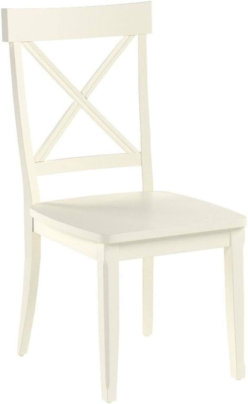 Classic White Dining Chairs Solid Hardwood 18Inch Seat