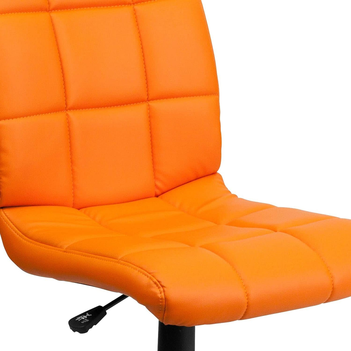 Clayton Orange Quilted Vinyl Office Swivel Task Chair