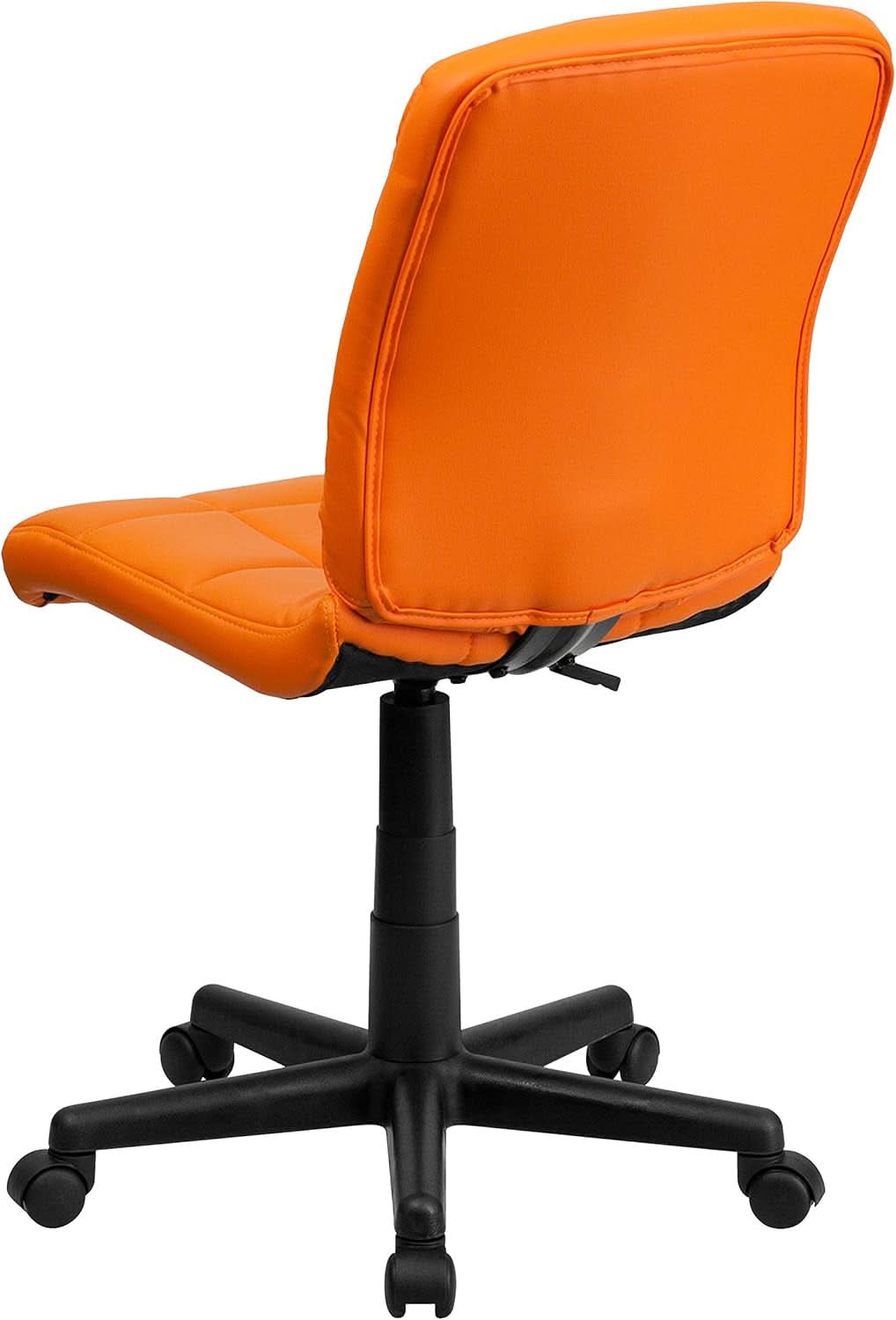Clayton Orange Quilted Vinyl Office Swivel Task Chair