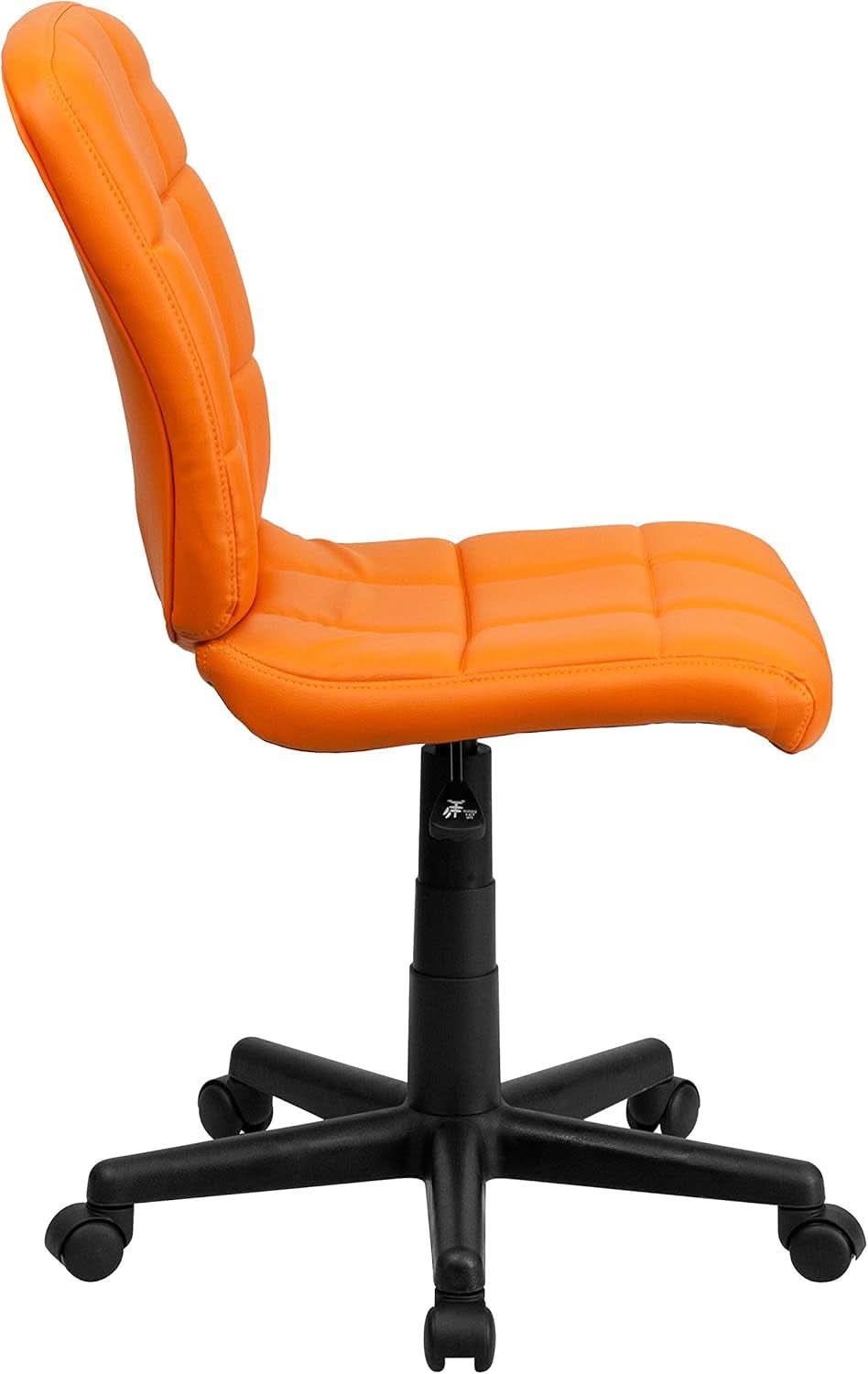 Clayton Orange Quilted Vinyl Office Swivel Task Chair
