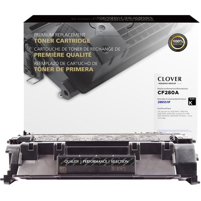 Clover Technologies Remanufactured Laser Toner Cartridge - Alternative for HP 80A, 80X (CF280A) - Black Pack 200551P