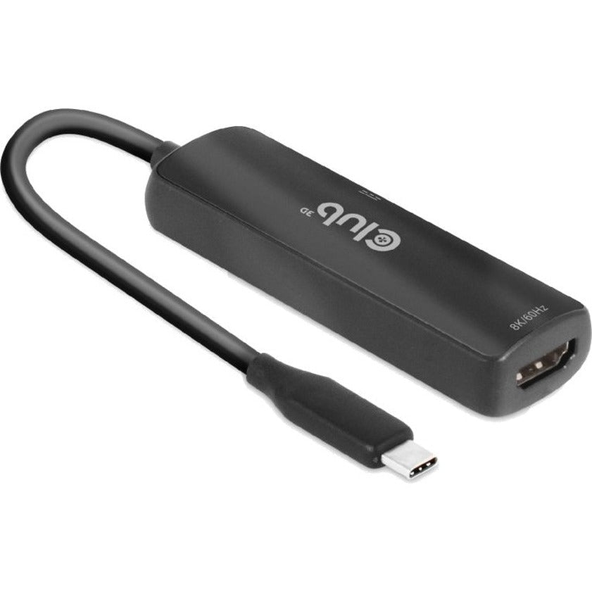Club 3D A/V Adapter - 1 x HDMI Digital Audio/Video - Female 1 x USB Type-C - Female - 1 x