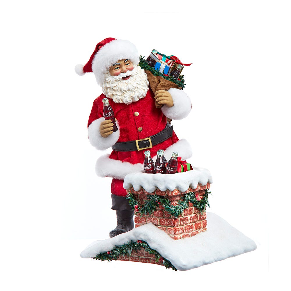 Coca-Cola Santa Chimney Holiday Table Piece