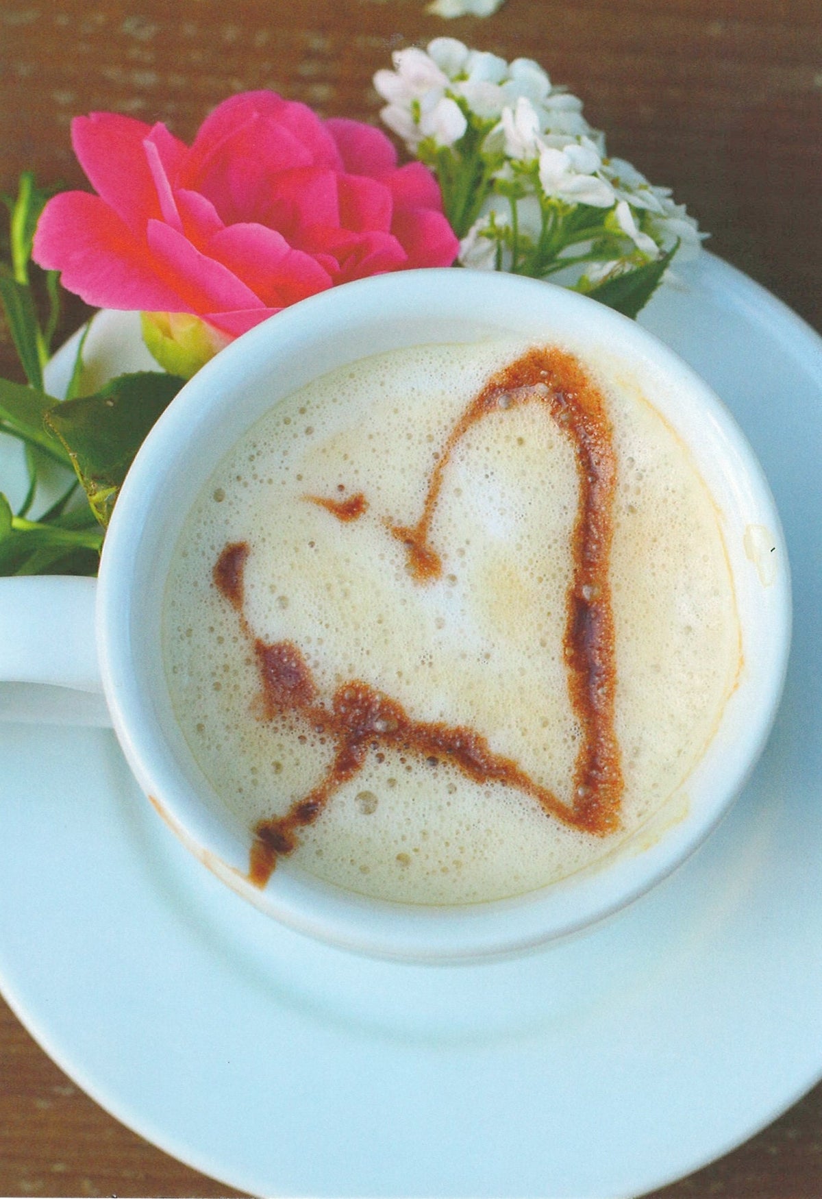 Coffee and Blooms Greeting Card - Blank Card
