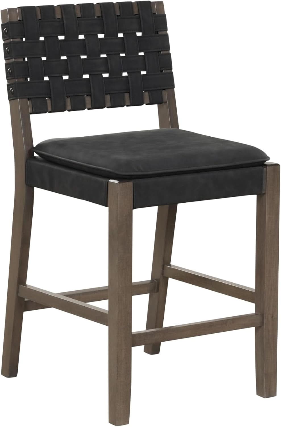 Cohen Mid Century Leather Bar Stool Counter Height