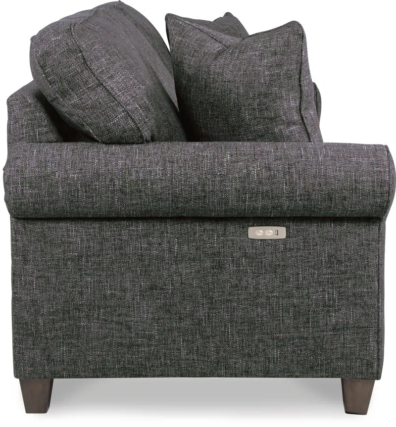 Colby Duo Power Reclining Sofa With Dual Controllers And Wood Legs