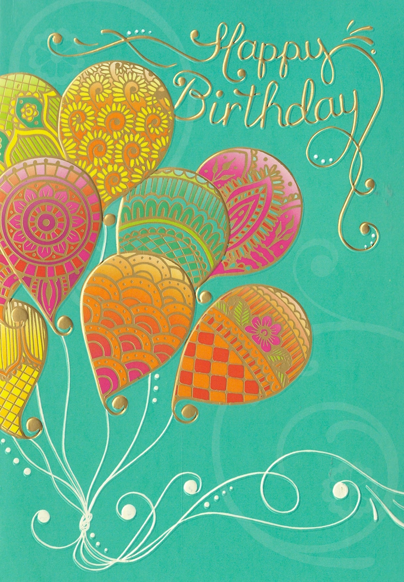 Colorful Balloons Birthday Card - Birthday Card