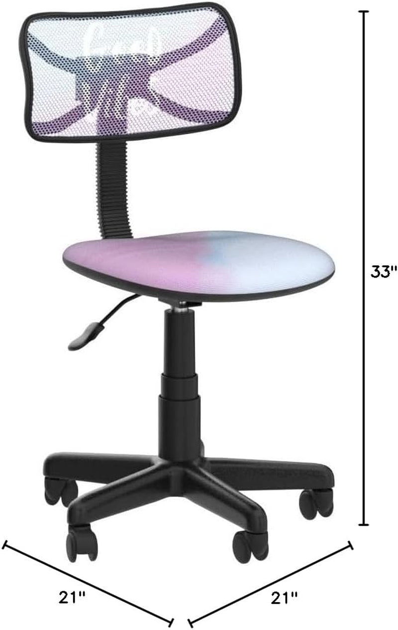 Colorful Swivel Mesh Desk Chair With Padded Cushion