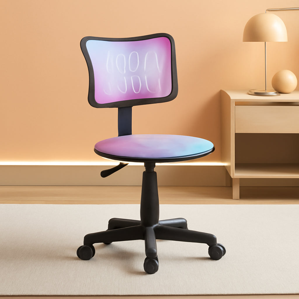 Colorful Swivel Mesh Desk Chair With Padded Cushion