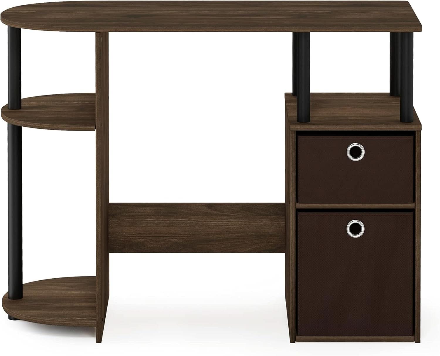 Columbia Walnut Space Saving Computer Desk With CPU Shelf