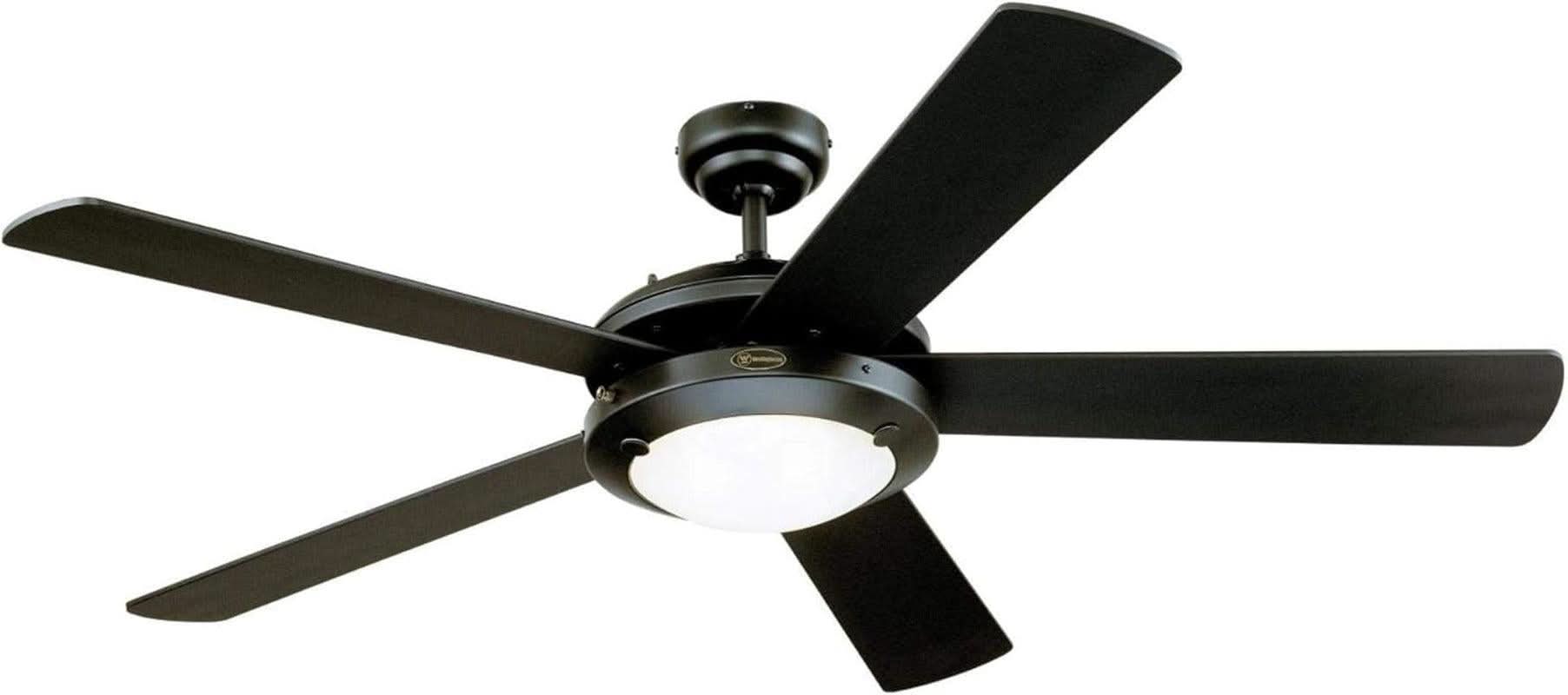 Comet 52 Inch Matte Black Ceiling Fan With LED Light Kit