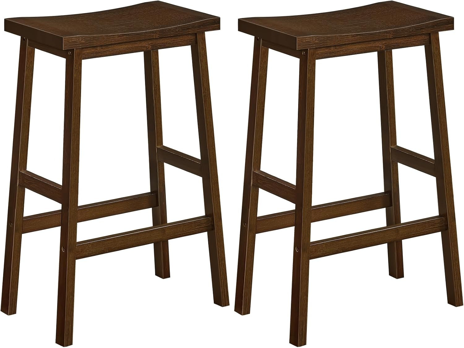 Comfortable Bamboo Bar Stools Set for Kitchen Dining