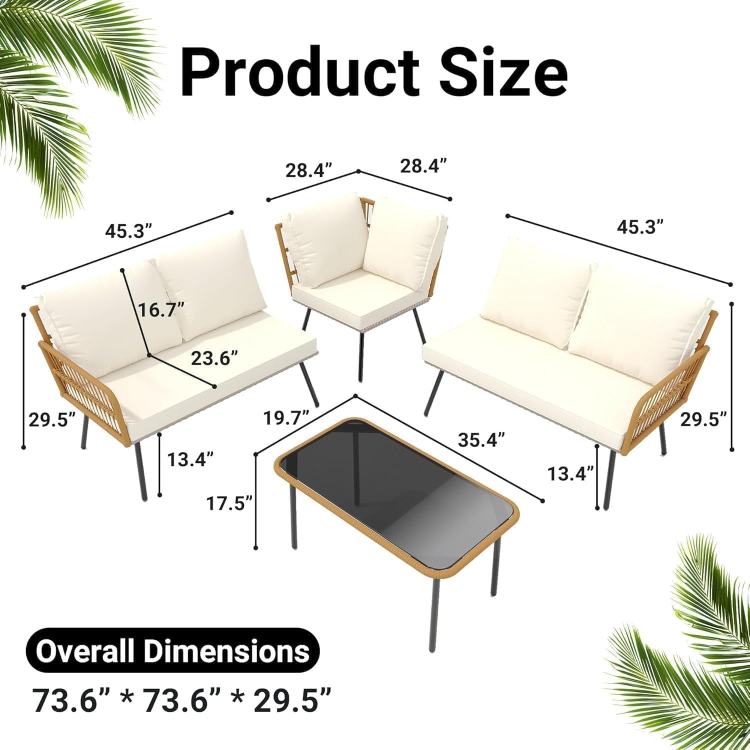 Comfortable Outdoor Sectional Patio Furniture Set for Relaxation