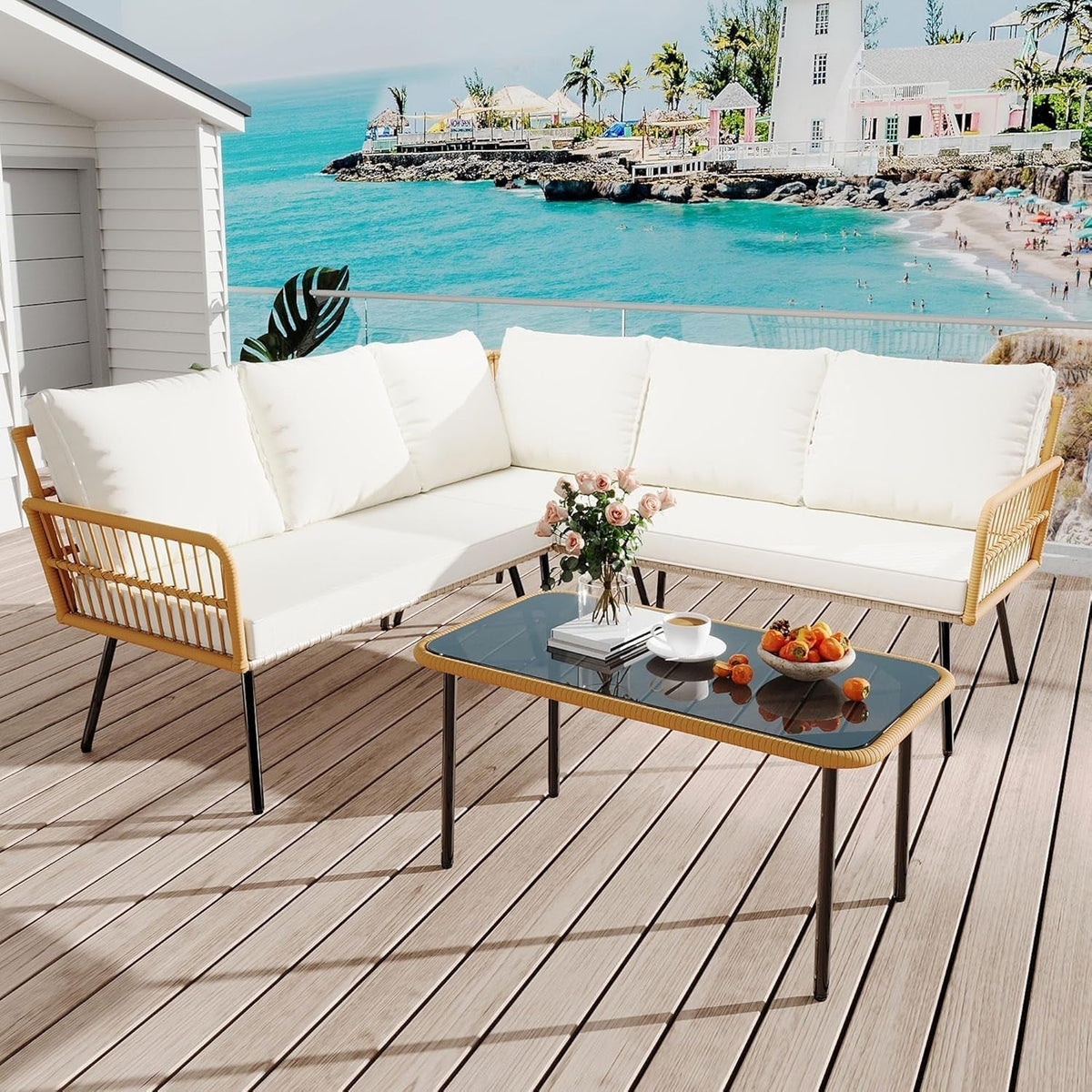 Comfortable Outdoor Sectional Patio Furniture Set for Relaxation