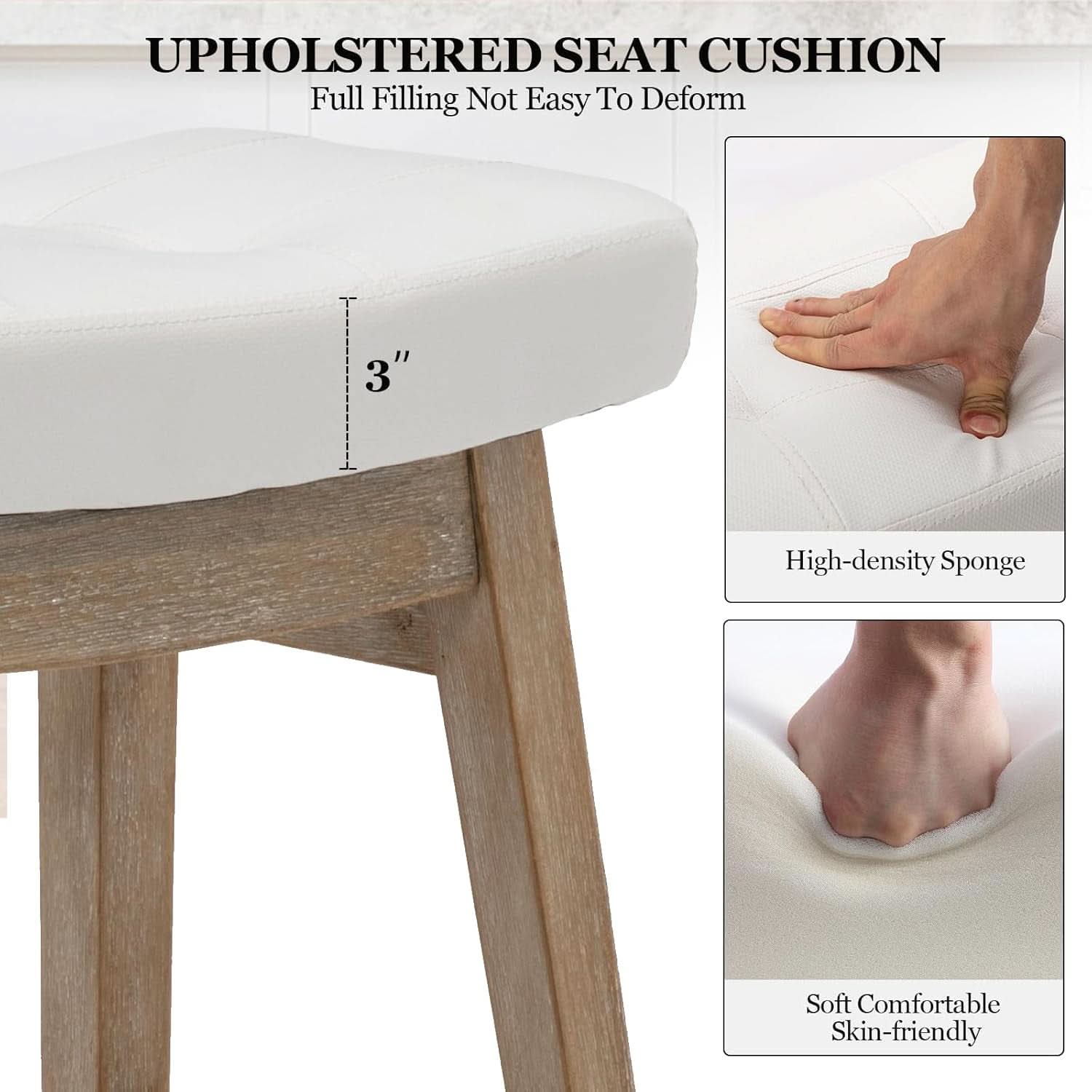 Comfortable Saddle Seat Bar Stools Set of Six