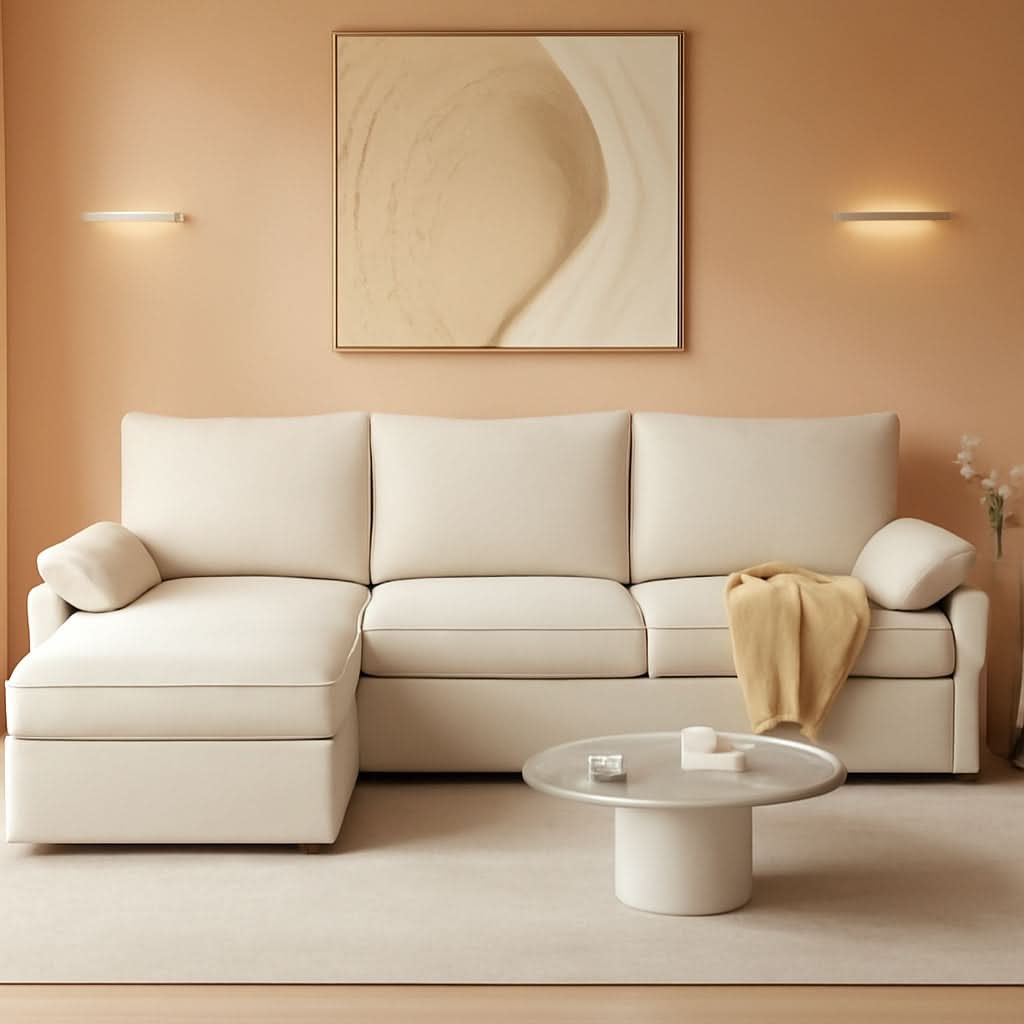 Comfy 108 Inch Modular Sectional Sofa With Ottoman